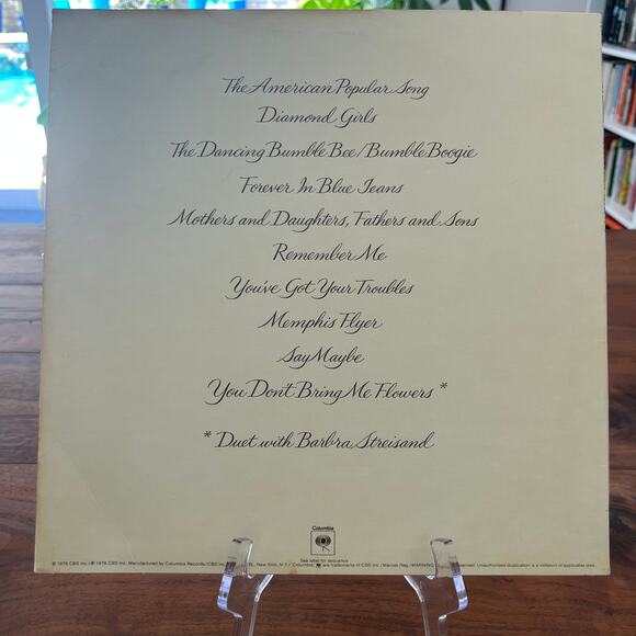 Neil Diamond You Don't Bring Me Flowers Vinyl LP 1978 Columbia 35625 - Picture 7 of 10